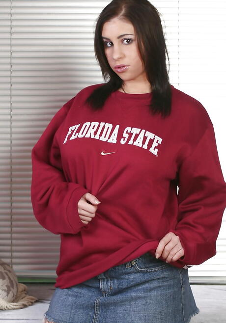 Adorable american brunette Whitney Stevens shows big titties and spreads her legs 